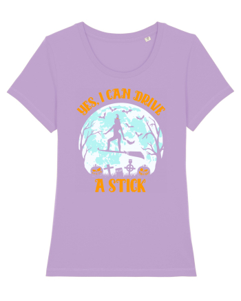 Yes I Can Drive A Stick Halloween Witch Flyin' Lavender Dawn