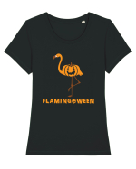 Flamingoween Tricou mânecă scurtă guler larg fitted Damă Expresser