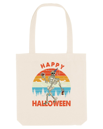 Happy Halloween Funny Drunk Skeleton Natural