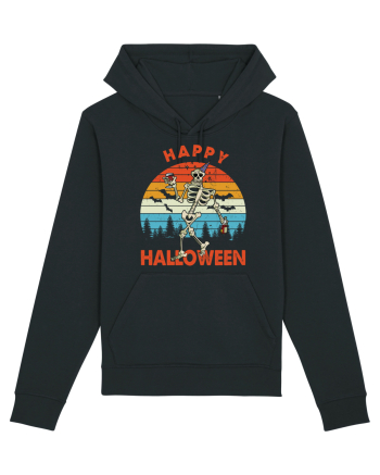 Happy Halloween Funny Drunk Skeleton Black