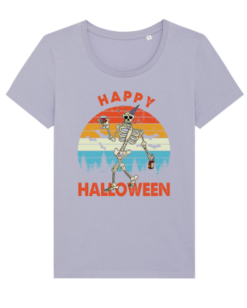 Happy Halloween Funny Drunk Skeleton Lavender