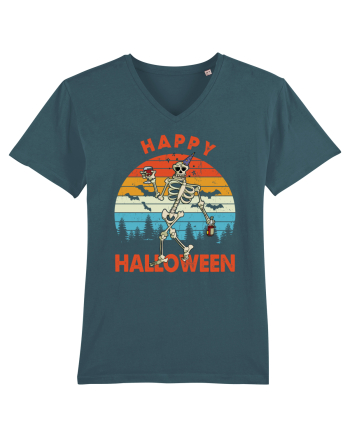 Happy Halloween Funny Drunk Skeleton Stargazer