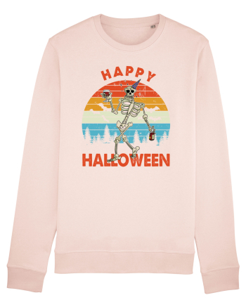 Happy Halloween Funny Drunk Skeleton Candy Pink