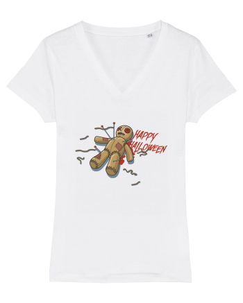 Happy Halloween Voodoo Puppet White