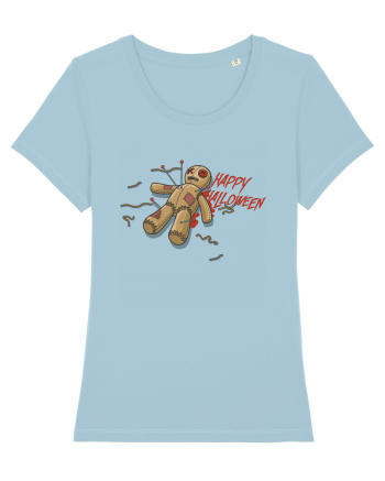 Happy Halloween Voodoo Puppet Sky Blue
