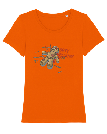 Happy Halloween Voodoo Puppet Bright Orange