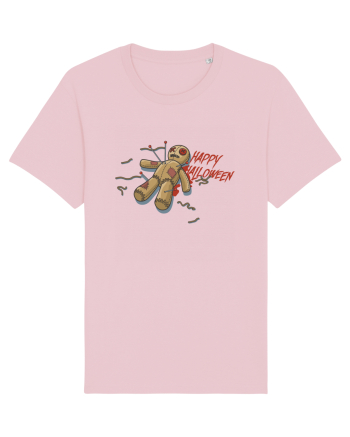 Happy Halloween Voodoo Puppet Cotton Pink