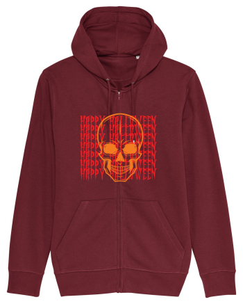 Happy Halloween Skull Funny Skeleton Burgundy