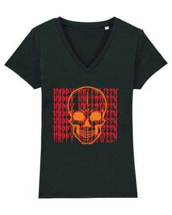 Happy Halloween Skull Funny Skeleton Black