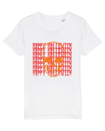 Happy Halloween Skull Funny Skeleton White