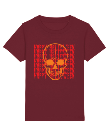 Happy Halloween Skull Funny Skeleton Burgundy