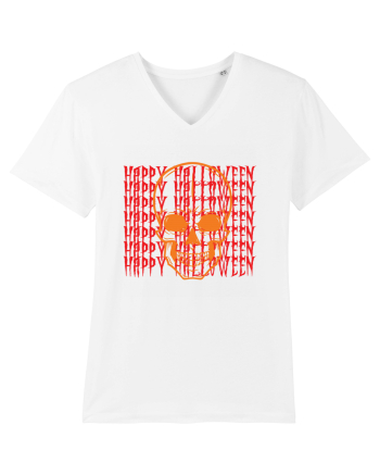 Happy Halloween Skull Funny Skeleton White