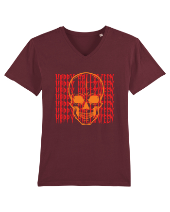 Happy Halloween Skull Funny Skeleton Burgundy