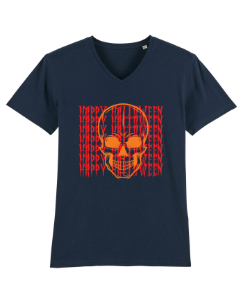 Happy Halloween Skull Funny Skeleton French Navy