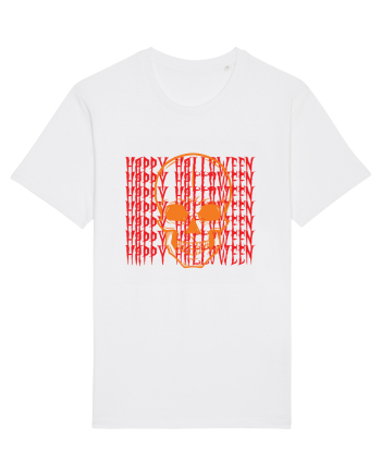 Happy Halloween Skull Funny Skeleton White