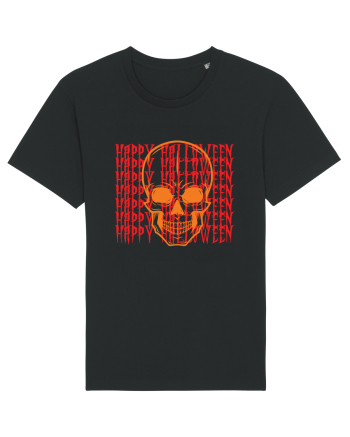 Happy Halloween Skull Funny Skeleton Black