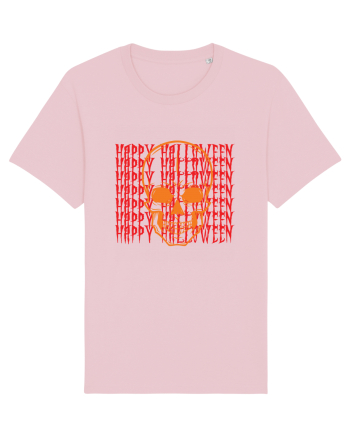 Happy Halloween Skull Funny Skeleton Cotton Pink