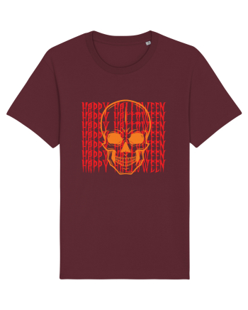Happy Halloween Skull Funny Skeleton Burgundy