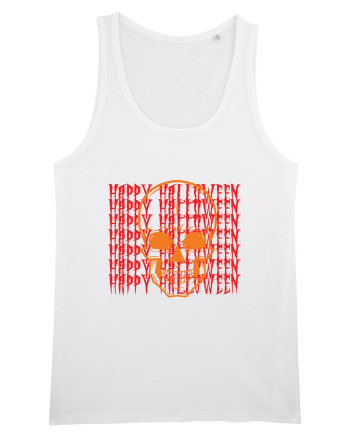 Happy Halloween Skull Funny Skeleton White