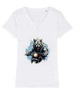 Werewolf Rider Tricou mânecă scurtă guler V Damă Evoker