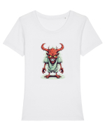 Demon  Tricou mânecă scurtă guler larg fitted Damă Expresser