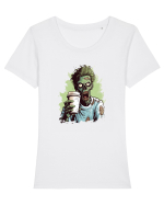 Zombies and coffee Tricou mânecă scurtă guler larg fitted Damă Expresser