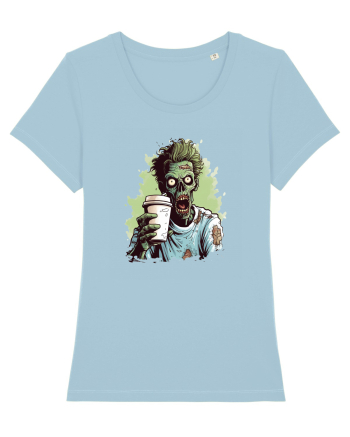 Zombies and coffee Sky Blue