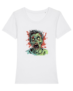 Zombie Tricou mânecă scurtă guler larg fitted Damă Expresser