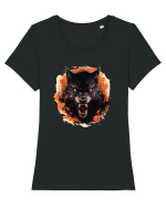 Werewolf  Tricou mânecă scurtă guler larg fitted Damă Expresser