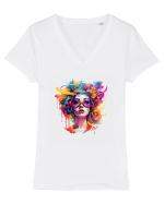 Urban Girl Tricou mânecă scurtă guler V Damă Evoker
