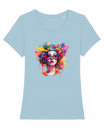 Urban Girl Tricou mânecă scurtă guler larg fitted Damă Expresser