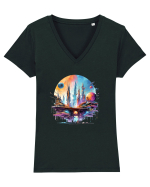 City of the future Tricou mânecă scurtă guler V Damă Evoker