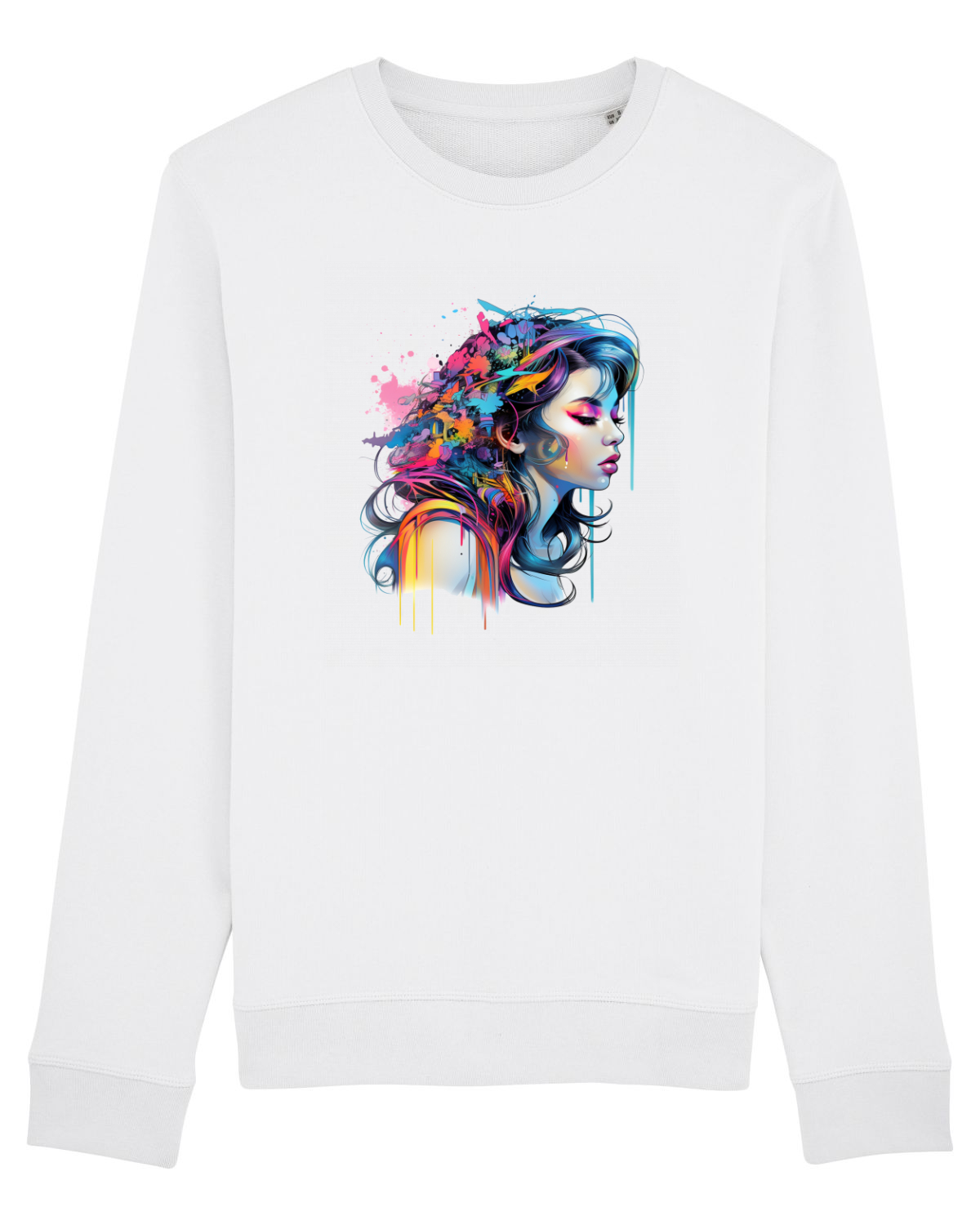 Bluză mânecă lungă Unisex Rise White
