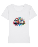 City Train Tricou mânecă scurtă guler larg fitted Damă Expresser