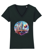 Alien City Tricou mânecă scurtă guler V Damă Evoker