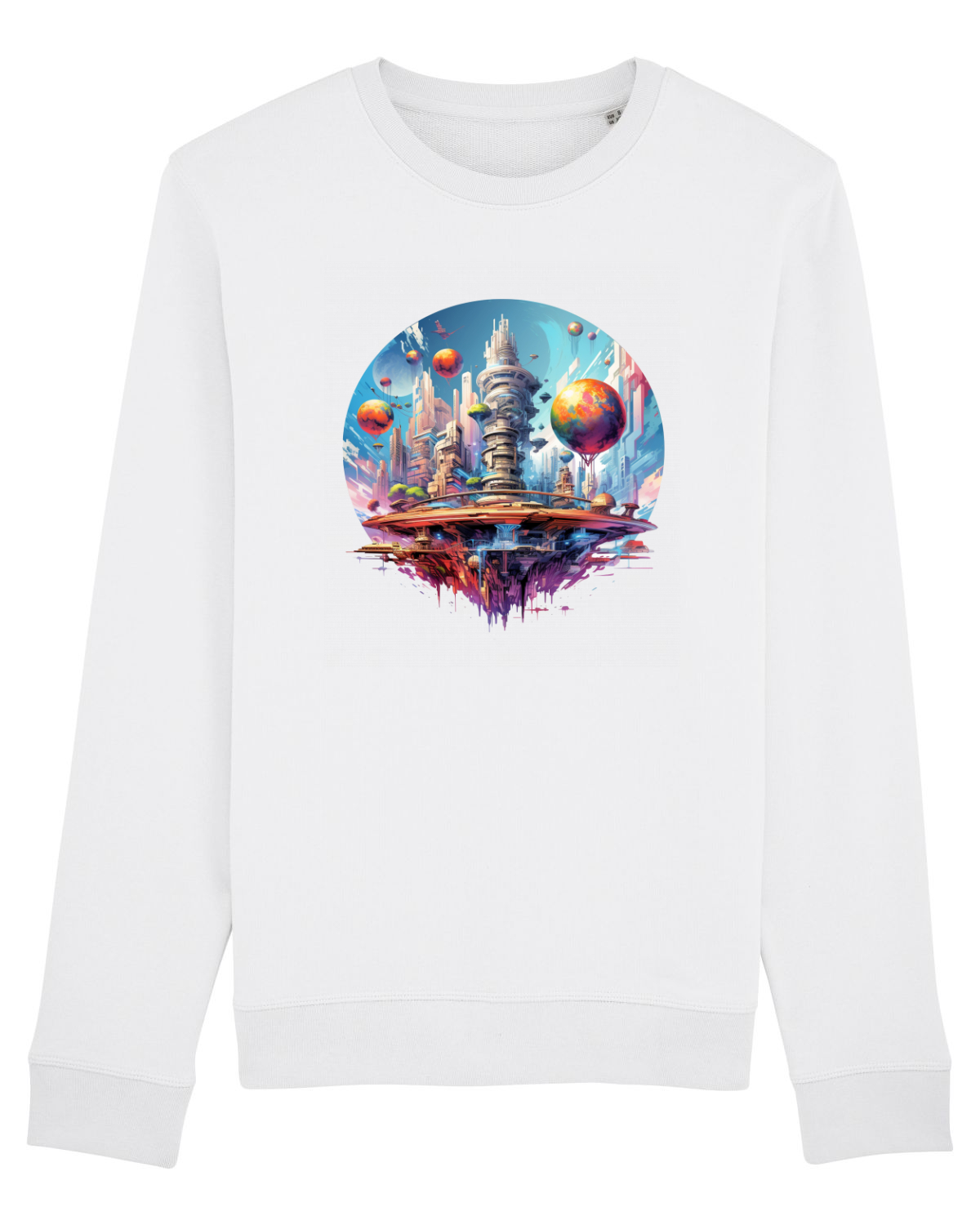 Bluză mânecă lungă Unisex Rise White