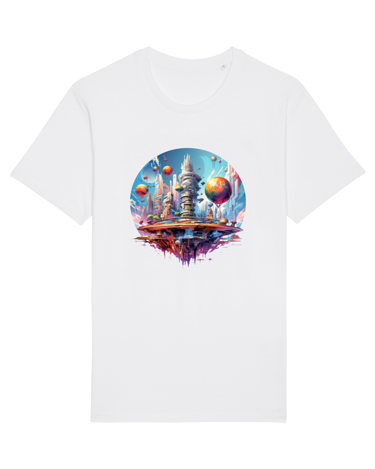 Tricou mânecă scurtă Unisex Rocker White