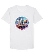 Alien City Tricou mânecă scurtă guler larg Bărbat Skater