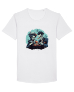 Halloween Valentine Tricou mânecă scurtă guler larg Bărbat Skater
