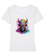 Demon Meloman Tricou mânecă scurtă guler larg fitted Damă Expresser