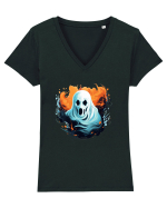Ghost Tricou mânecă scurtă guler V Damă Evoker