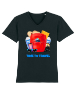 Time to travel Tricou mânecă scurtă guler V Bărbat Presenter