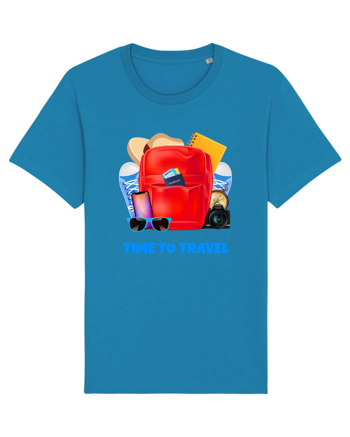 Tricou mânecă scurtă Unisex Rocker Azur