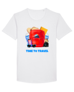 Time to travel Tricou mânecă scurtă guler larg Bărbat Skater