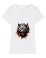Werewolf  Tricou mânecă scurtă guler V Damă Evoker
