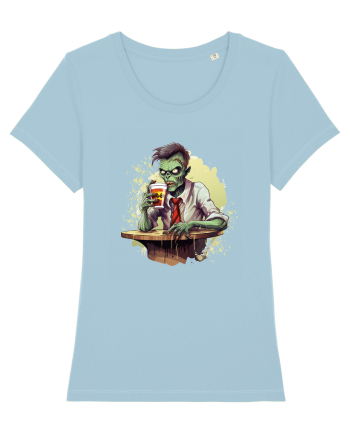 Zombie in a bar Sky Blue