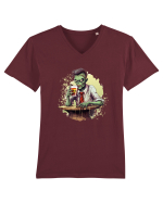 Zombie in a bar Tricou mânecă scurtă guler V Bărbat Presenter
