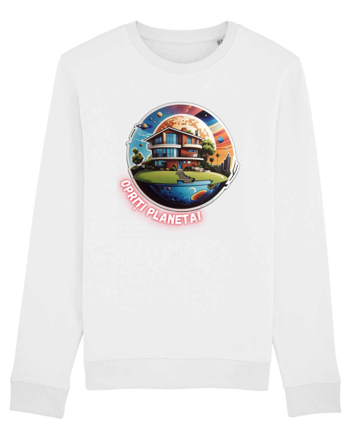 Bluză mânecă lungă Unisex Rise White