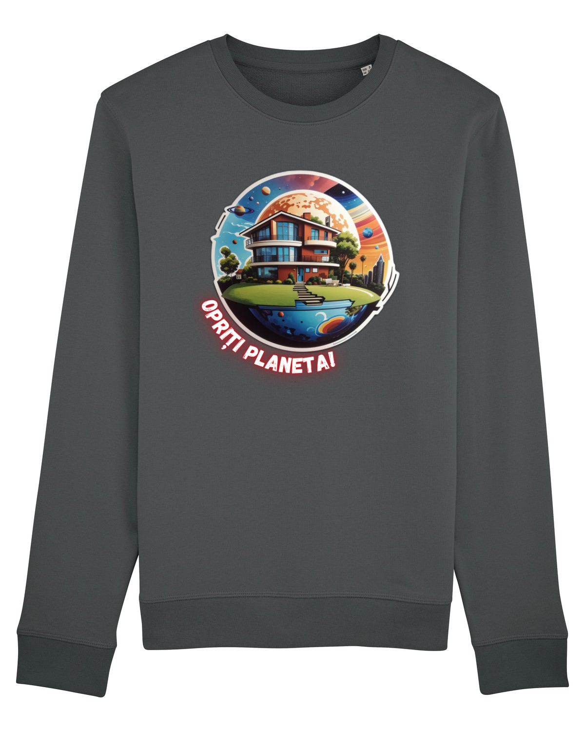 Bluză mânecă lungă Unisex Rise Anthracite