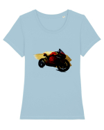 Panigale Tricou mânecă scurtă guler larg fitted Damă Expresser
